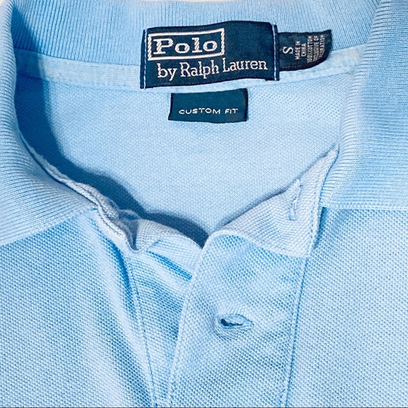 Polo Ralph Lauren Light Blue Shirt Yellow Pony Men’s Small - Picture 3 of 4